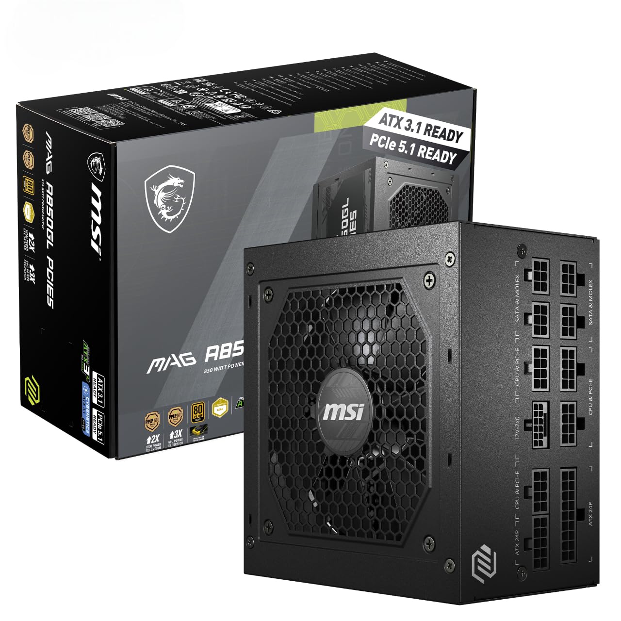 smps Mag A850GL Gold Fully Modular msi